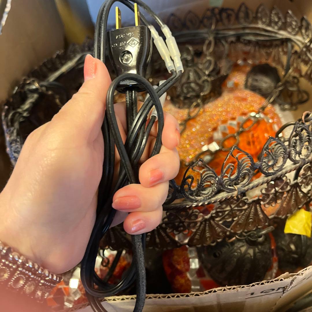 吊り下げ照明 シャンデリア ランプ ガラス アンティーク ランプ トルコランプ