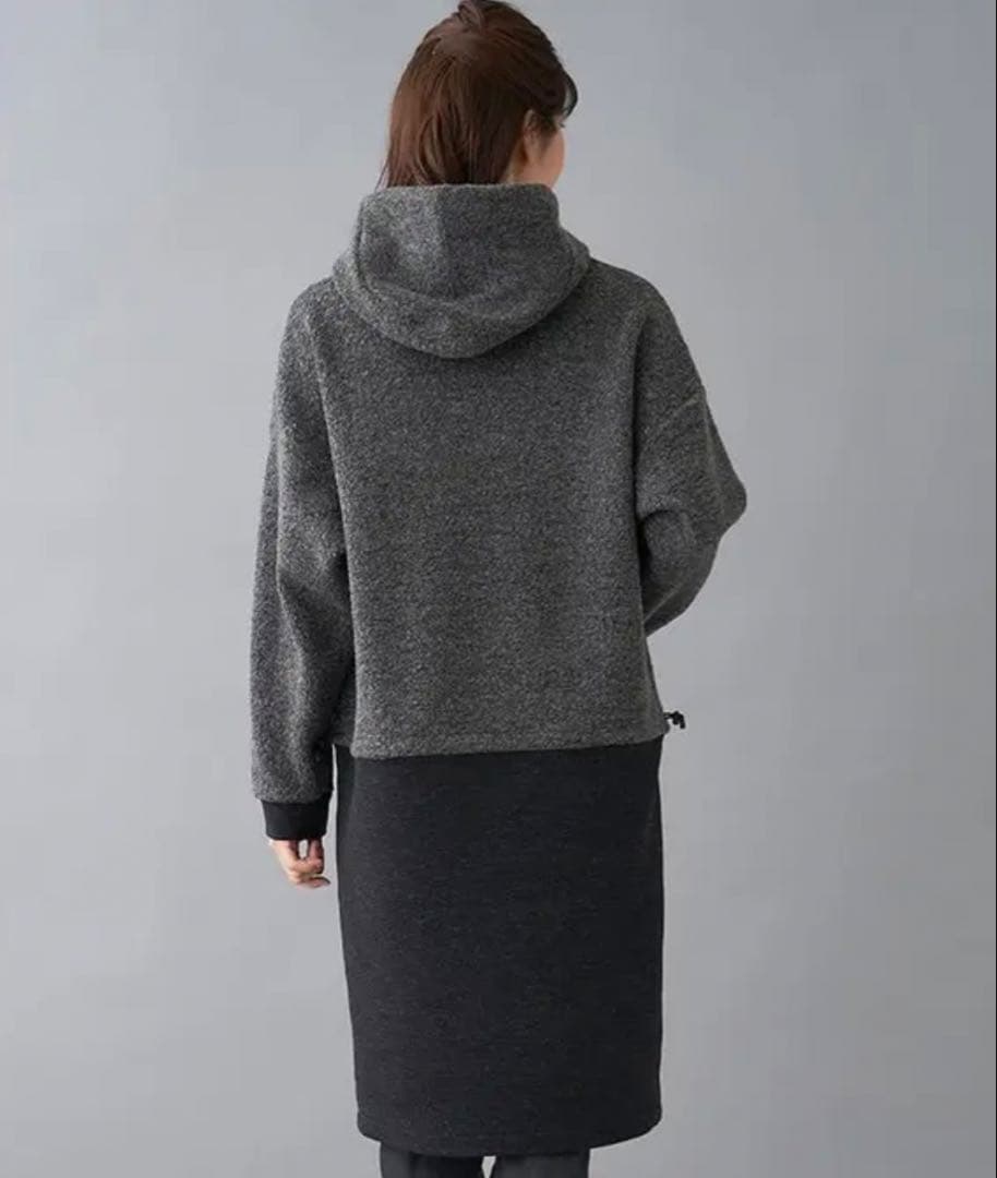 新品同様‼️ Leilian WHITE LABELフード付き ふんわりワンピース