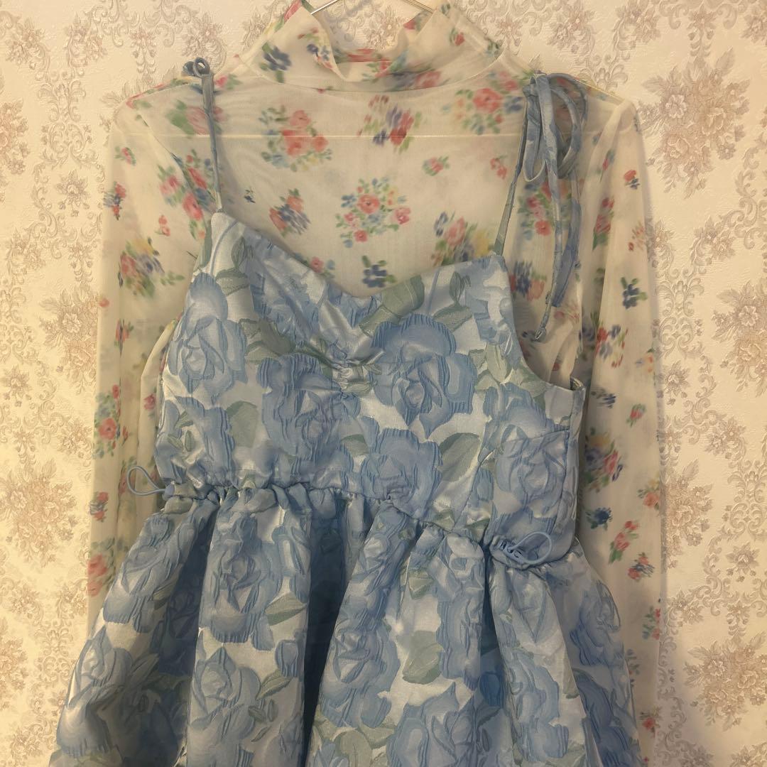 トップス POPPY JACQUARD FLARE CAMI TUNIC