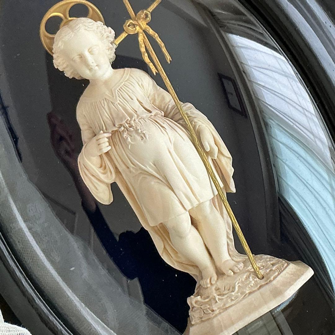 【希少】フランスアンティーク　美しい幼子イエス　メダイヨン　彫刻　レリーフ