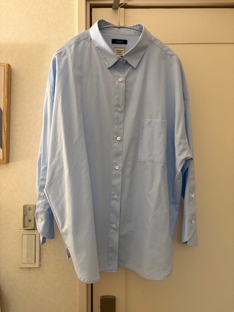 【美品】anuans スタンダートシャツ　SAX 25AW