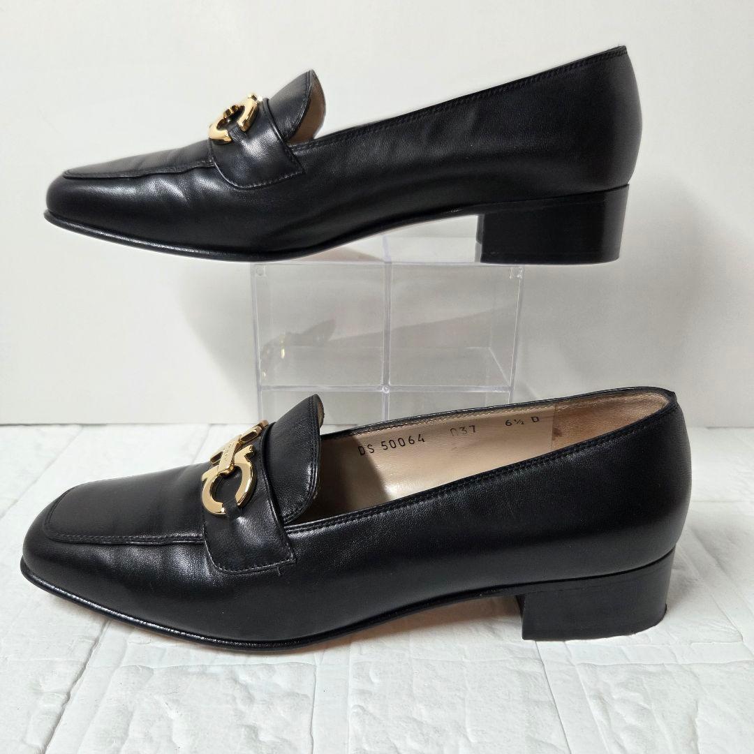 【極美品】Ferragamo ローファー ガンチーニ 24cm ブラック
