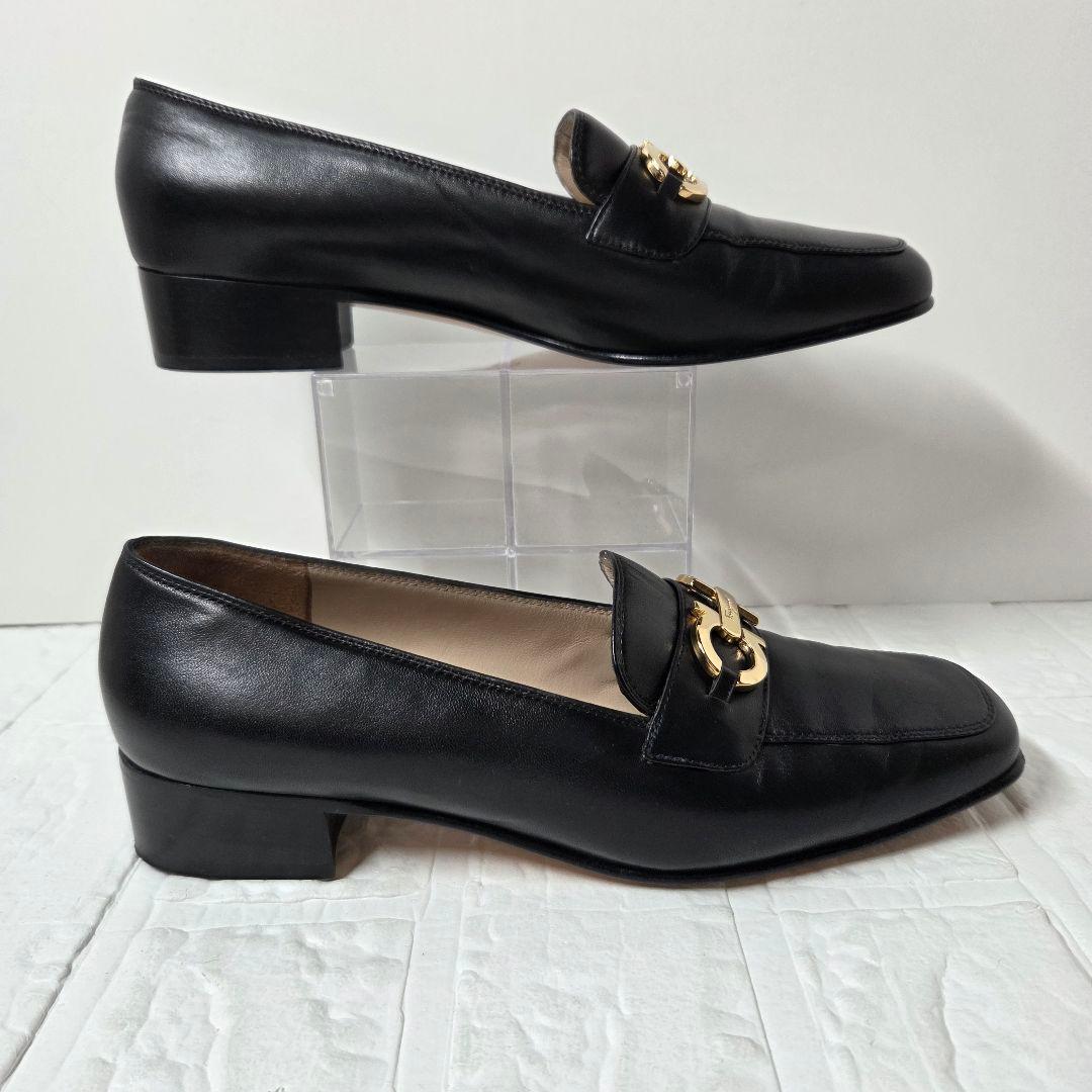 【極美品】Ferragamo ローファー ガンチーニ 24cm ブラック