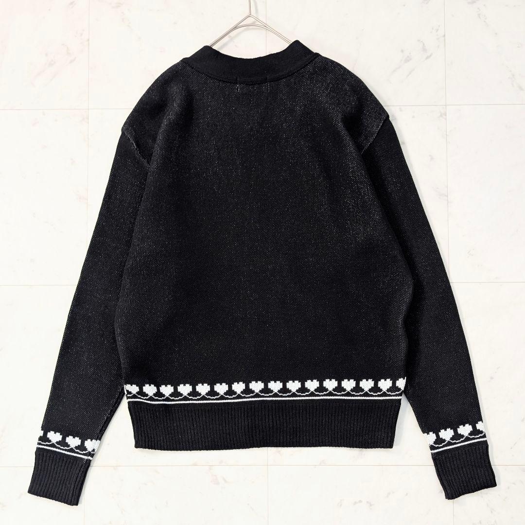 未使用★MYne ミハラヤスヒロ ハートパターンビッグシルエットカーディガン 黒