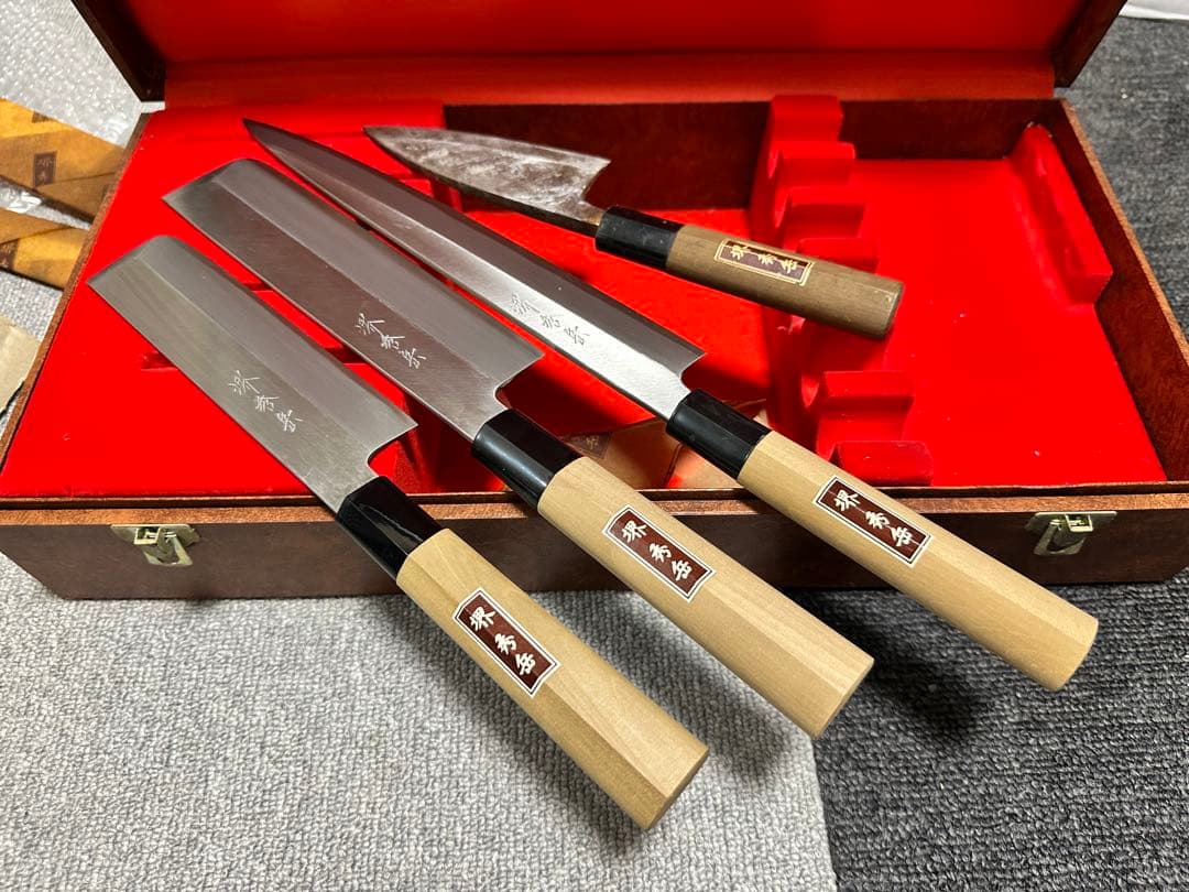 【未使用品】堺秀岳 高級和包丁 料理包丁　4点セット