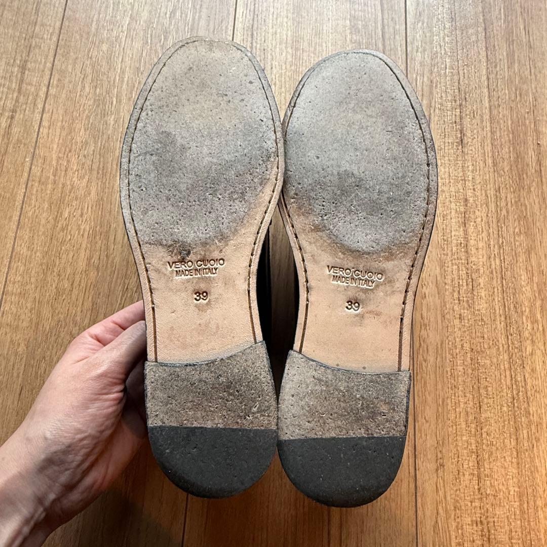 美品　BRENTELLA(ブレンテッラ) 黒ローファー　39