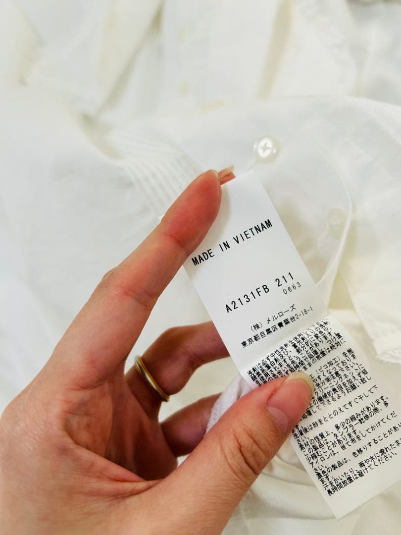 ピンクハウス　リボンタイ　ブラウス　長袖　2023 綿