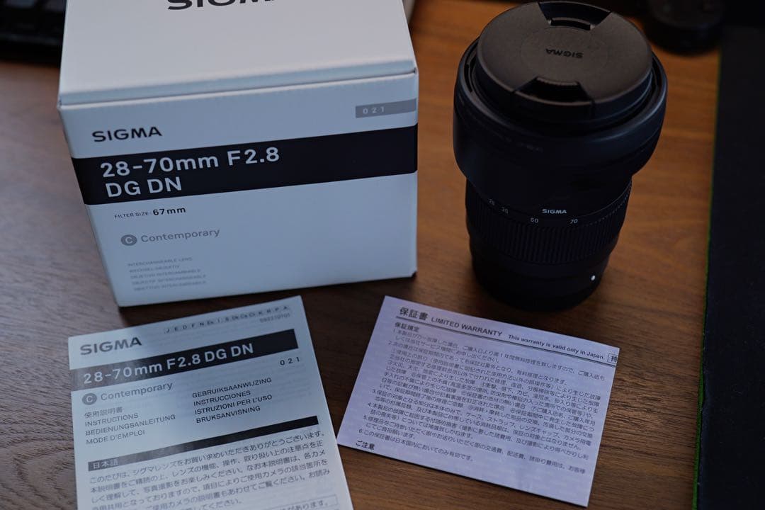 SIGMA 28-70mm F2.8 DG DN Lマウント(保証書・おまけ追加