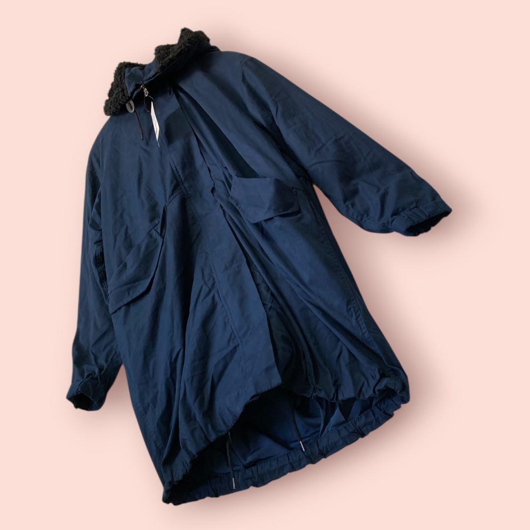 ナノユニバース　新品未使用　ライナー脱着　モッズコート　ネイビー　サイズ38