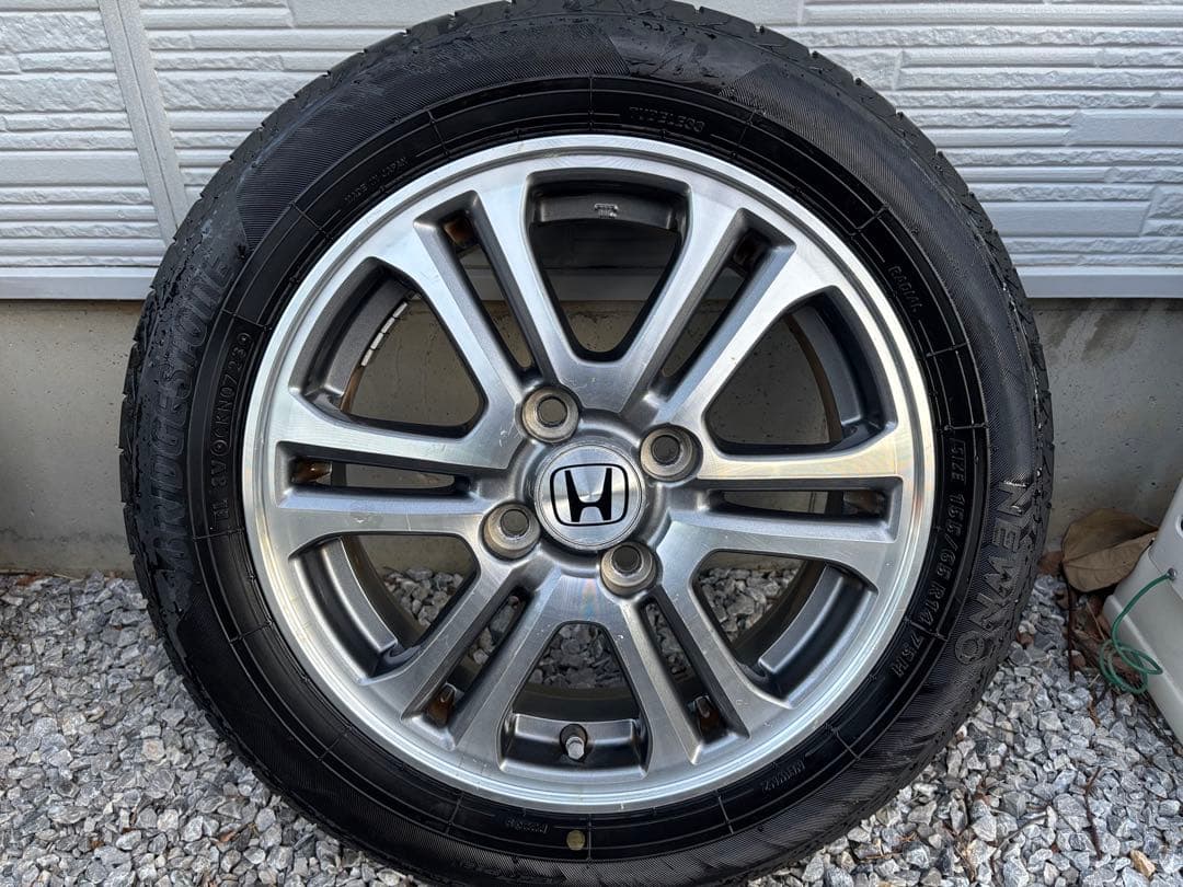 2023年製 バリ溝 NBOX 純正 155/65R14 タイヤホイールセット