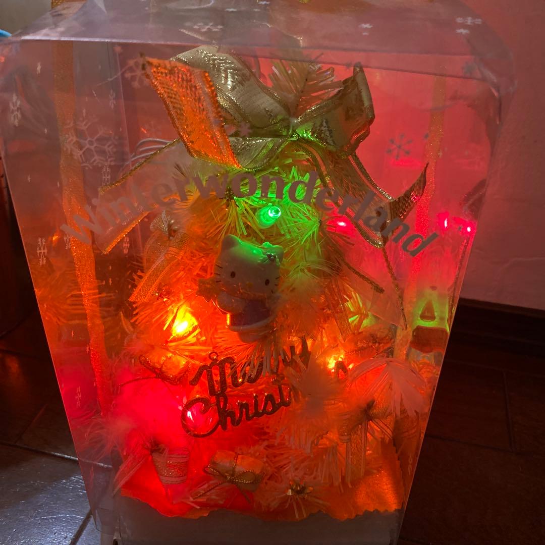 Hello Kitty ゴールドクリスマスツリー 約30cm