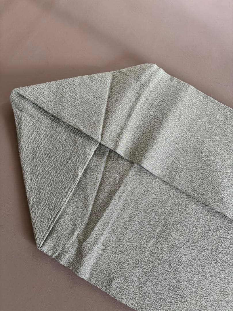 正絹 縮緬 九寸名古屋帯 金彩 花兎 手描き友禅 美品