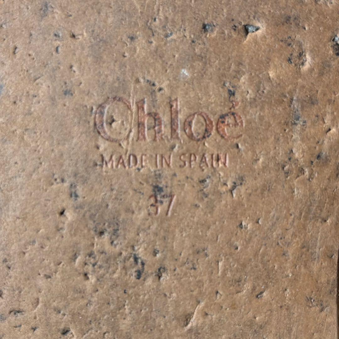 Chloe クロエ　Woodyウェッジエスパドリーユ　ウエッジソール　厚底　ロゴ