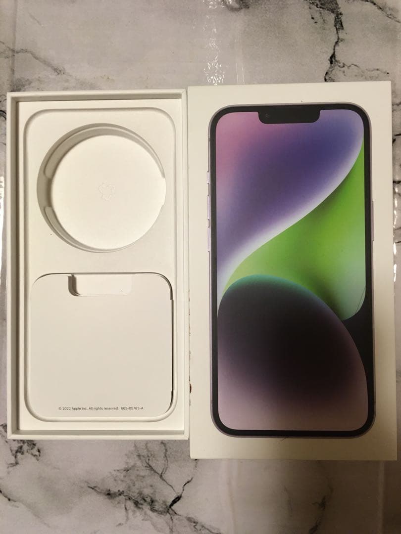 美品 iPhone 14 128GB パープル SIMフリー ほぼ傷なし
