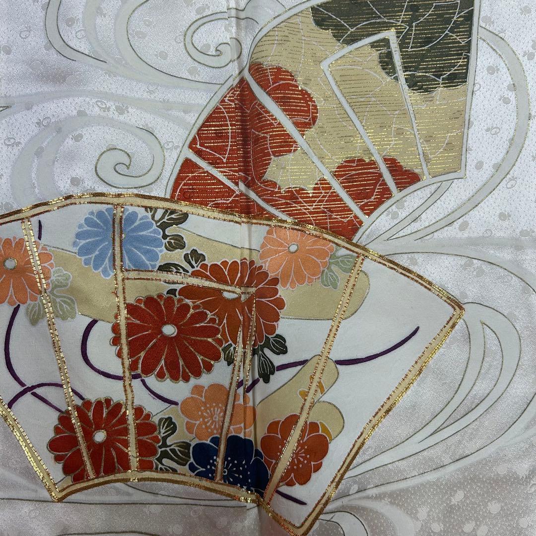 KH19 付下げ 訪問着 アイボリー 白 七五三 式典 フォーマル 身丈161㎝