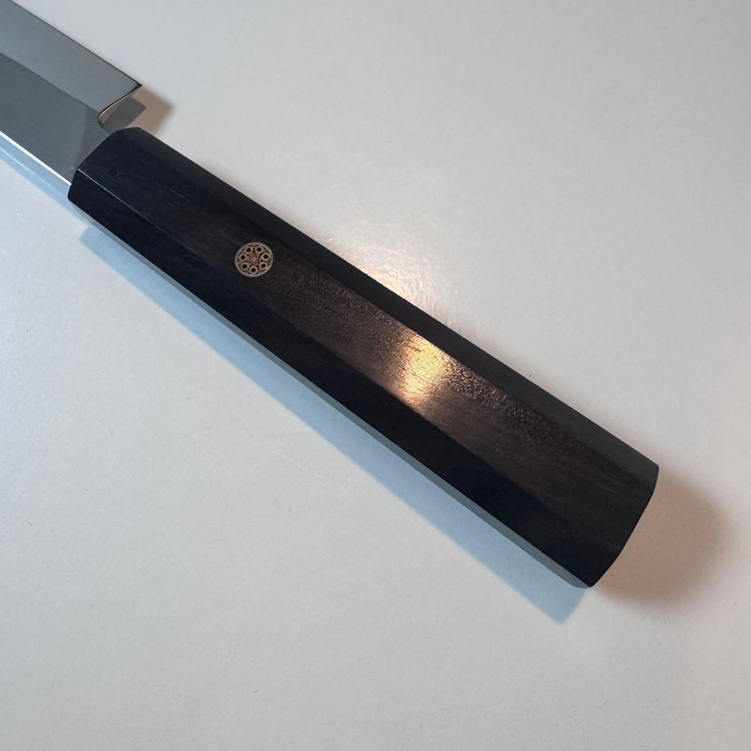 270mm 先丸　柳刃包丁 鏡面　黒檀八角柄 刺身包丁 全鋼