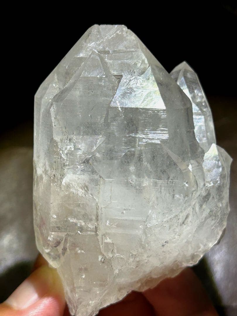 ☆別格高級品！福徳龍神秘宝②！マニカラン　トライゴニック　水晶　原石　クラスター