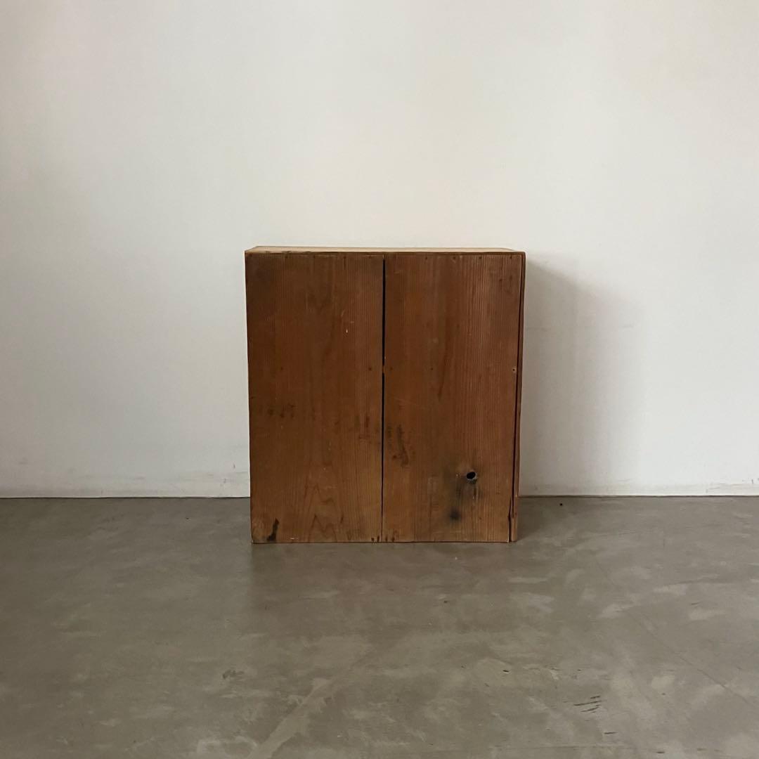 レトロ　アンティーク　古家具　古道具　剥離家具　ストリップド　ガラス棚　シェルフ