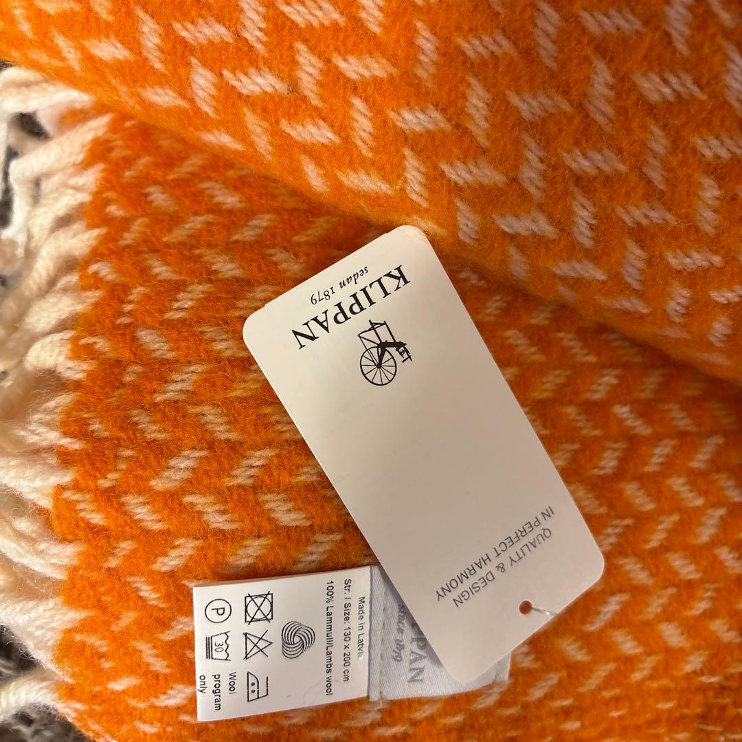 クリッパン　ブランケット　ポルカ　オレンジ