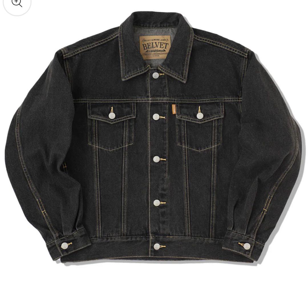 【完売品】BELVET【Washed Black Denim Jacket]