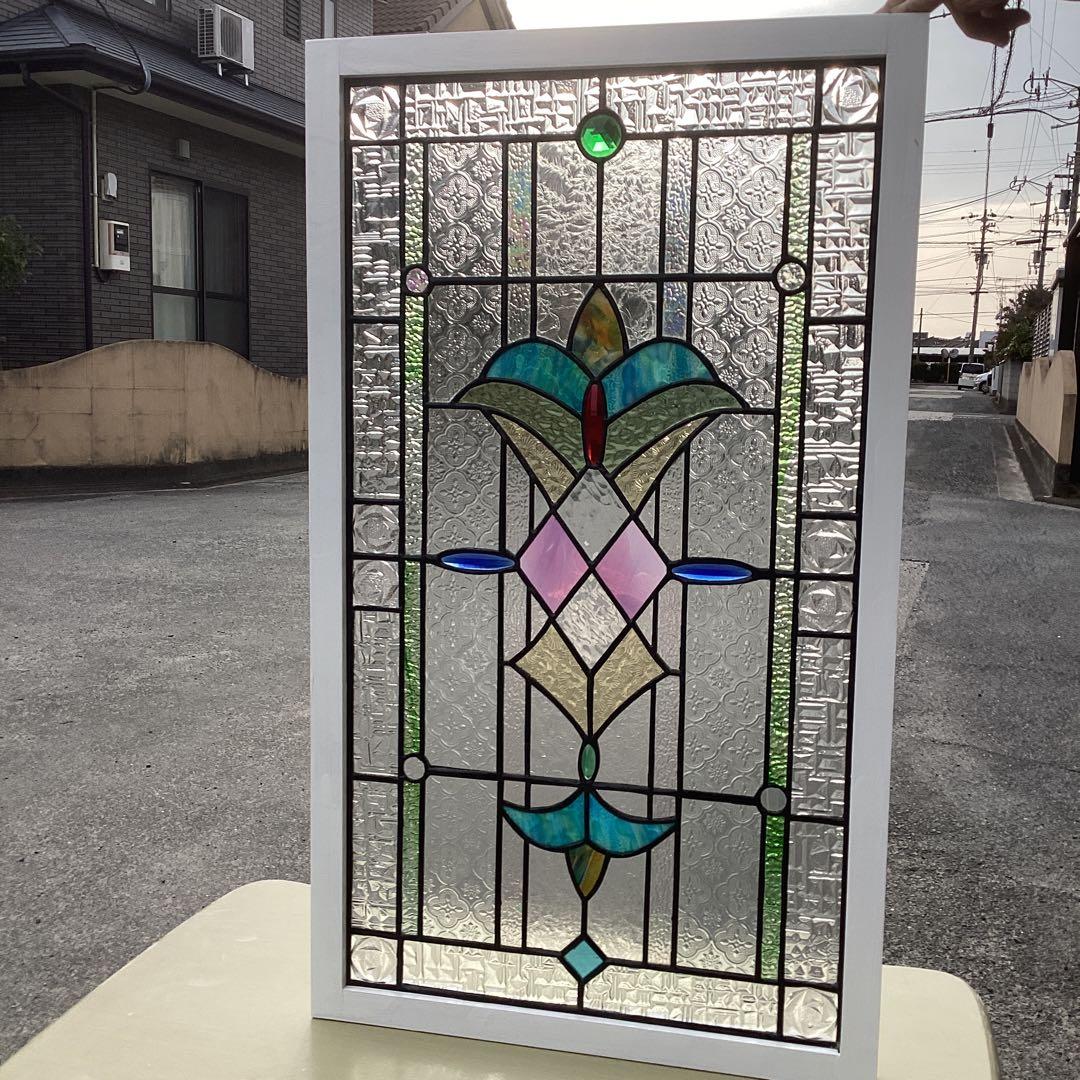 ステンドグラスパネル住宅用　アンテイーク調ウイングP(1441)