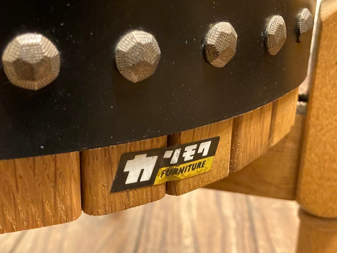 オールドカリモク オーク材 樽型 プランターボックス ゴミ箱 収納箱 玩具入れ