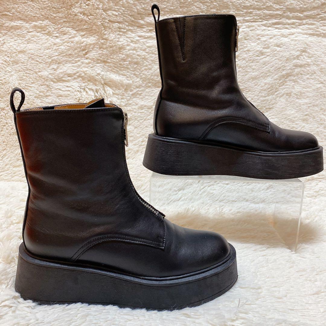 美品✨箱付き　REMME レメ　センタージップショートブーツ　厚底　2024年