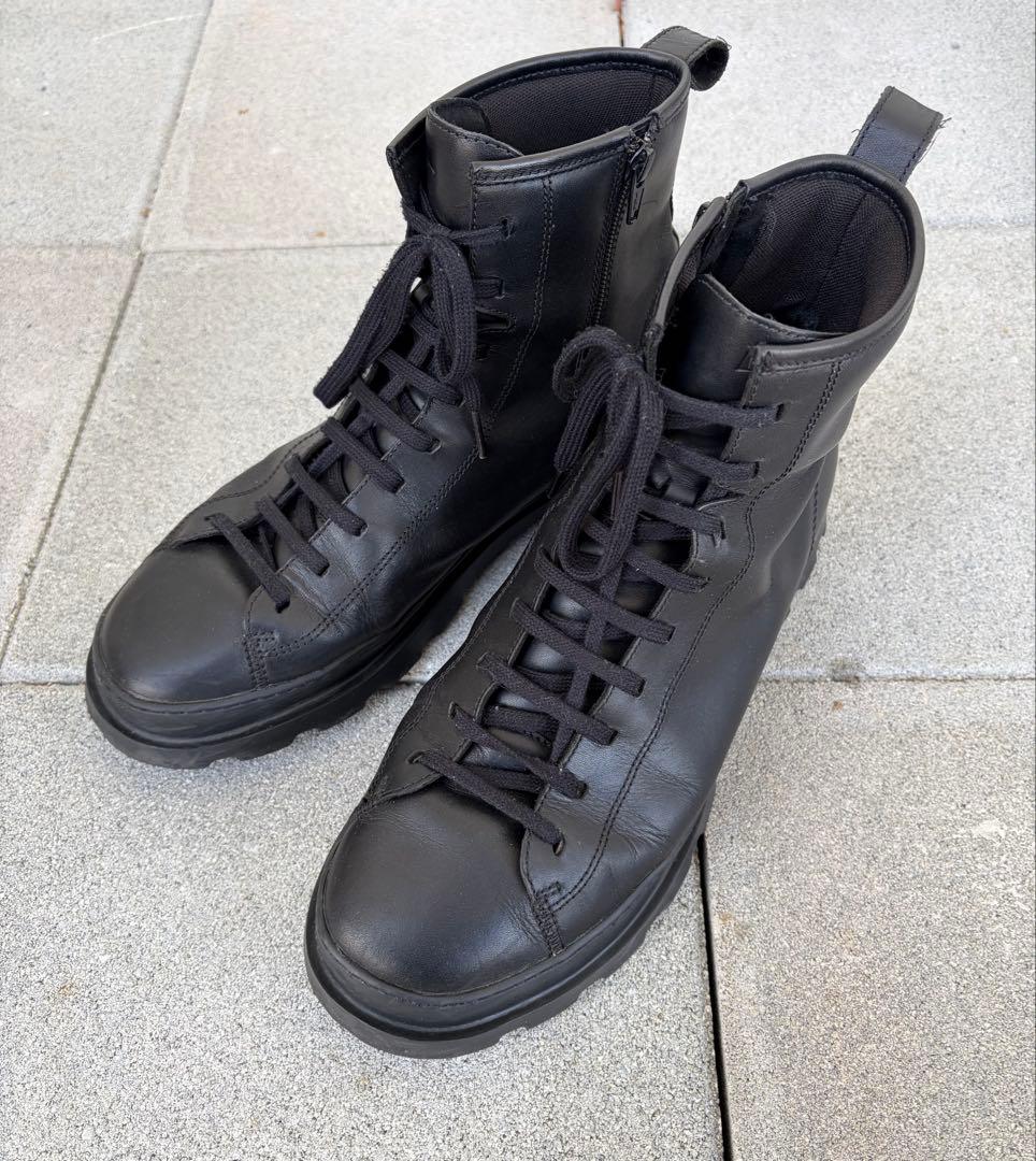 【早い者勝ち】Camper ブラックレザー ハイカットブーツ 29cm