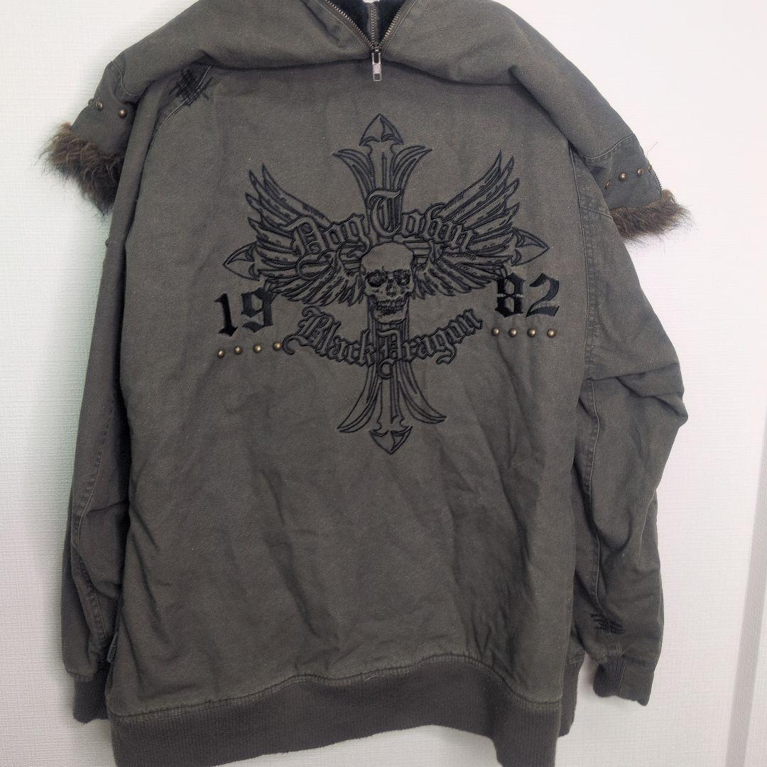 希少　dogtown type N-2B ドクロ　刺繍　XLサイズ　キ