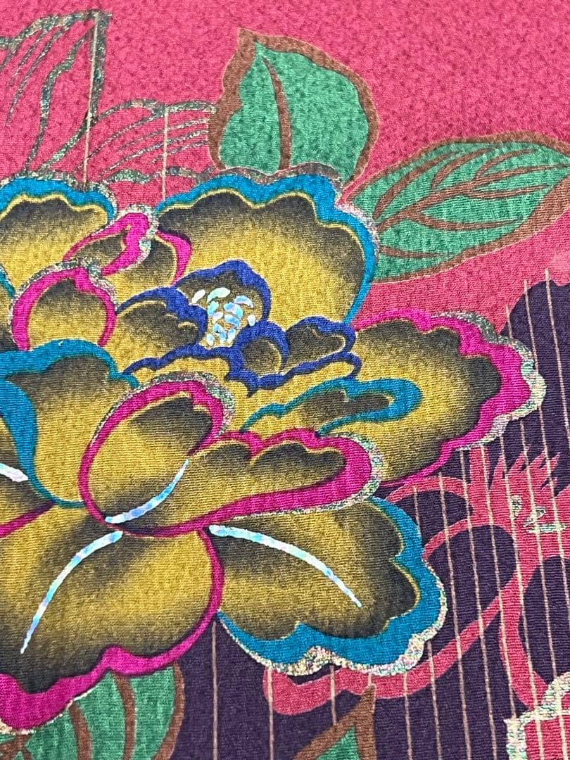 振り袖　フルセット　別誂長襦袢　赤　成人式　金彩加工　結婚式　刺繍半襟　745