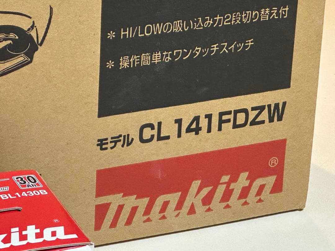 マキタ　CL141FDZW／未使用&新品マキタ純正バッテリー一個、充電器付き