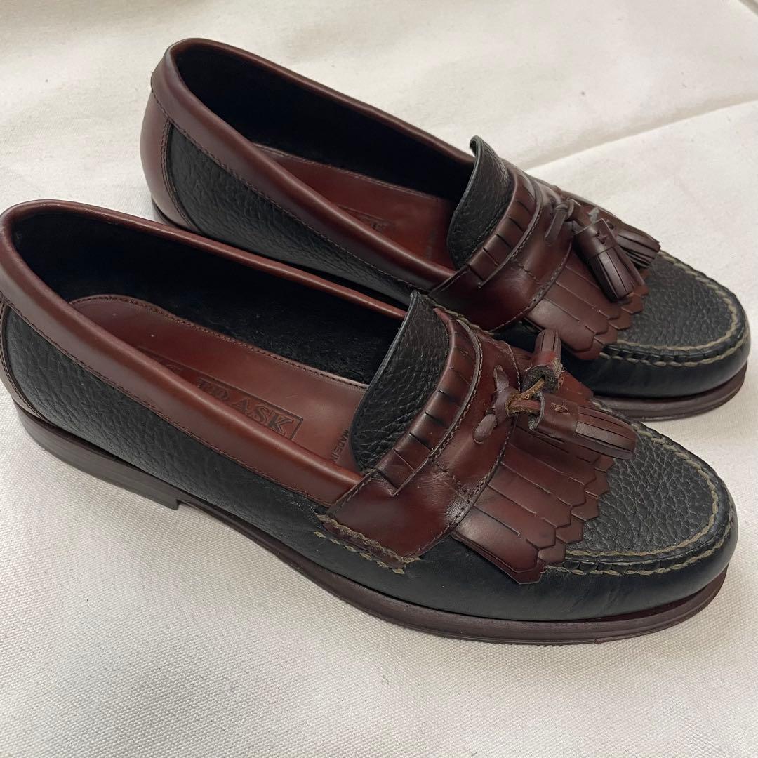 き*ょ様 old H.S.TRASK キルトタッセルローファー コンビ 黒茶 7