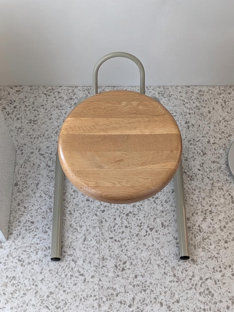 ビンテージ アノニマス 取っ手付き スツール チェア ウッド×メタル 美品