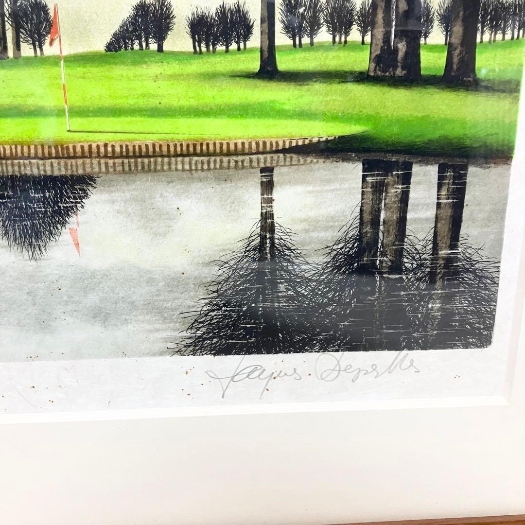 ジャック ・ デペルト「 水辺のホール 」 リトグラフ 版画　82/100 限定