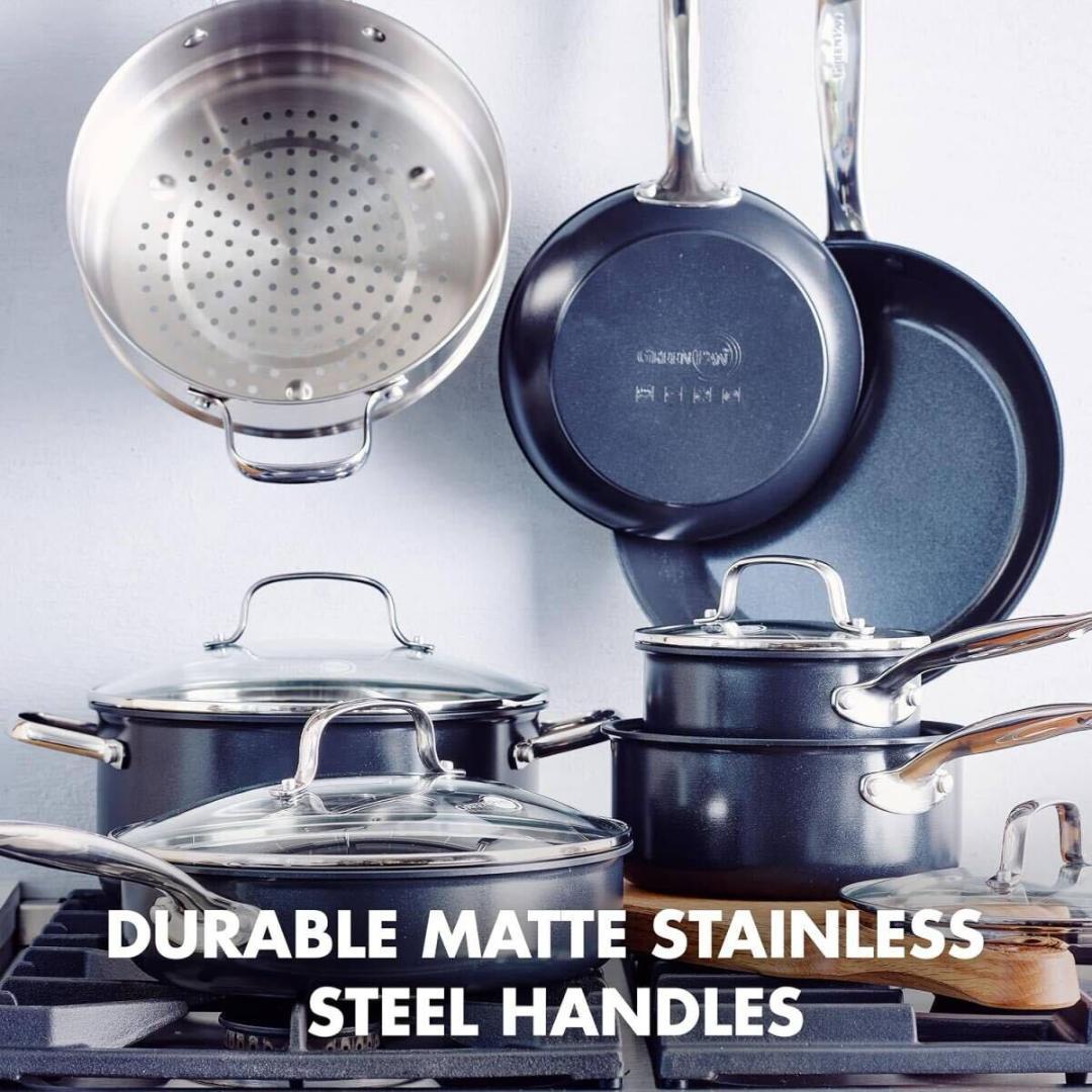 GREENPAN 鍋 フライパン 11点セット ガス火 プライムミッドナイト