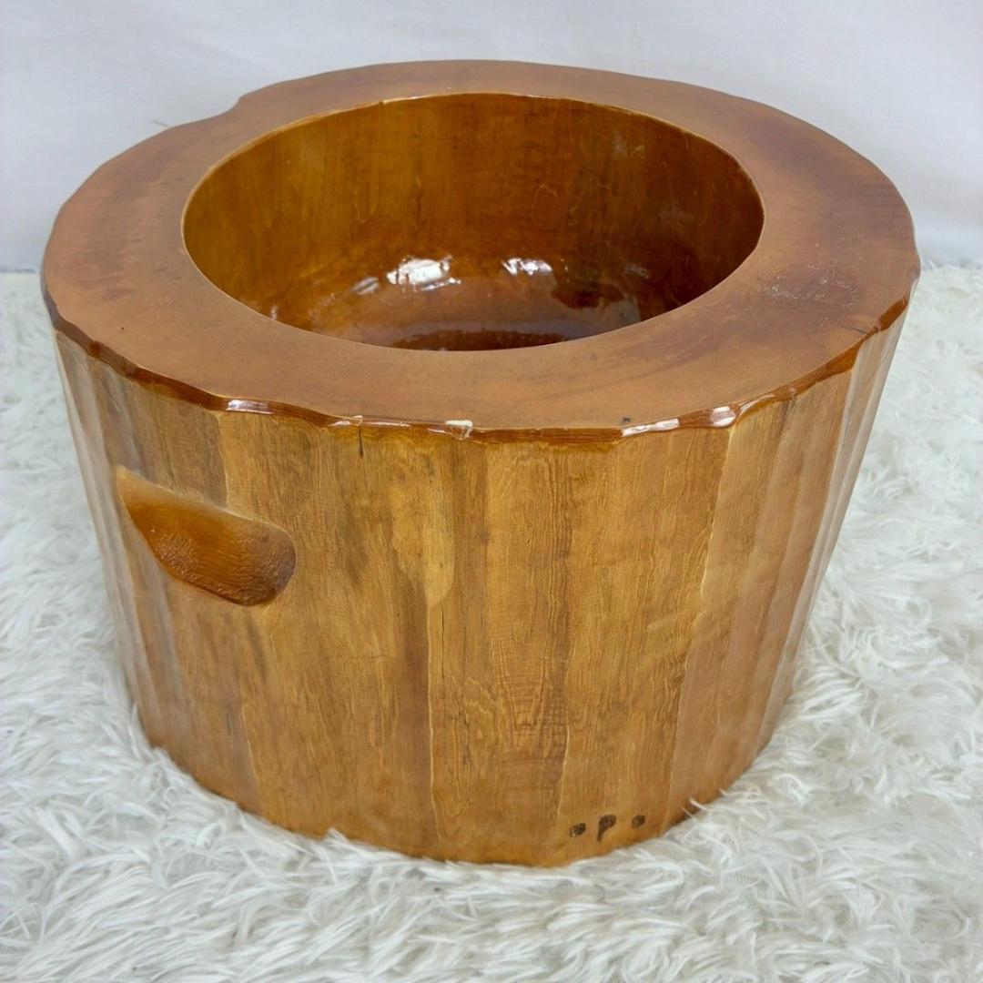 【新品未使用】 臼と杵 ミニうす 木製 8合用 餅つき 正月 イベント 行事