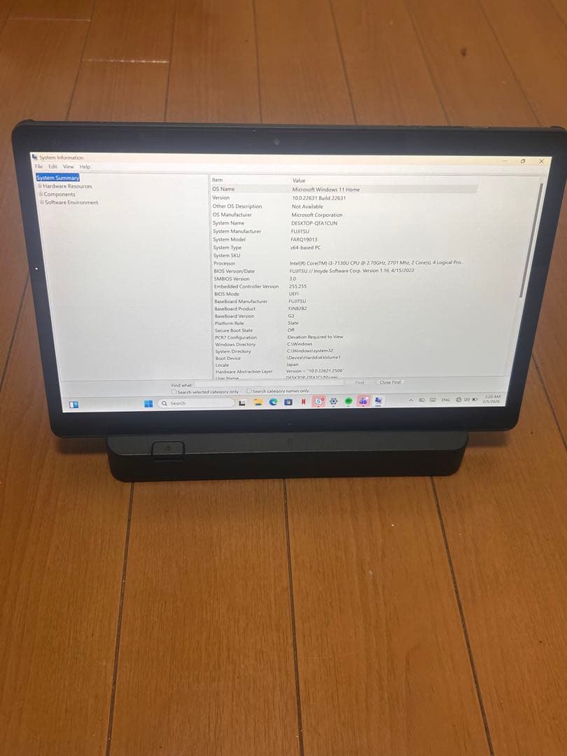 値下げ中　Fujitsu Windowsタブレット スタイラスペン付き