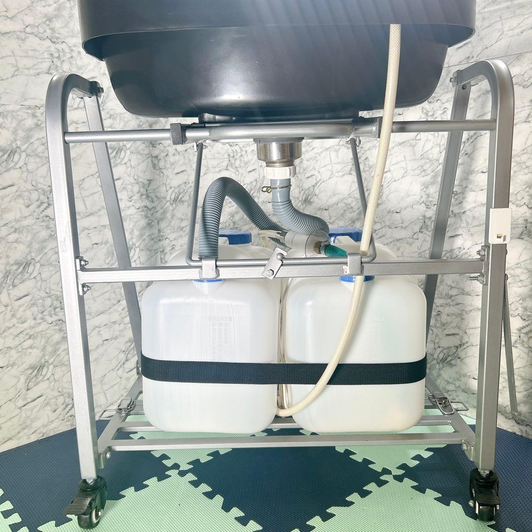 折りたたみシャンプー台 訪問理美容 移動式　タンク無し