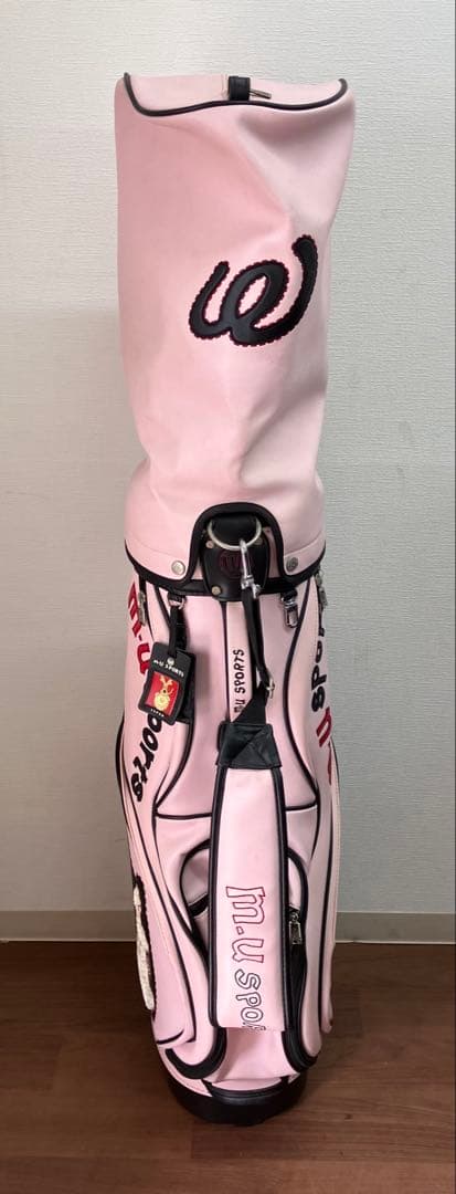 M・U SPORTS ミエコウエサコ　キャディバッグ　ゴルフバッグ　ピンク