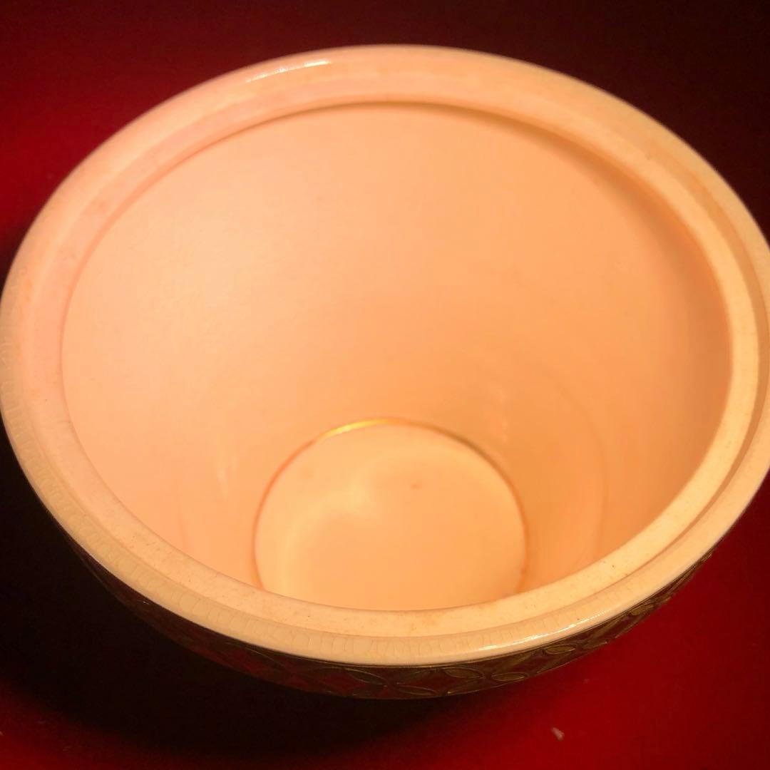 【茶道具】橋本陶正山作　七宝紋末広水指