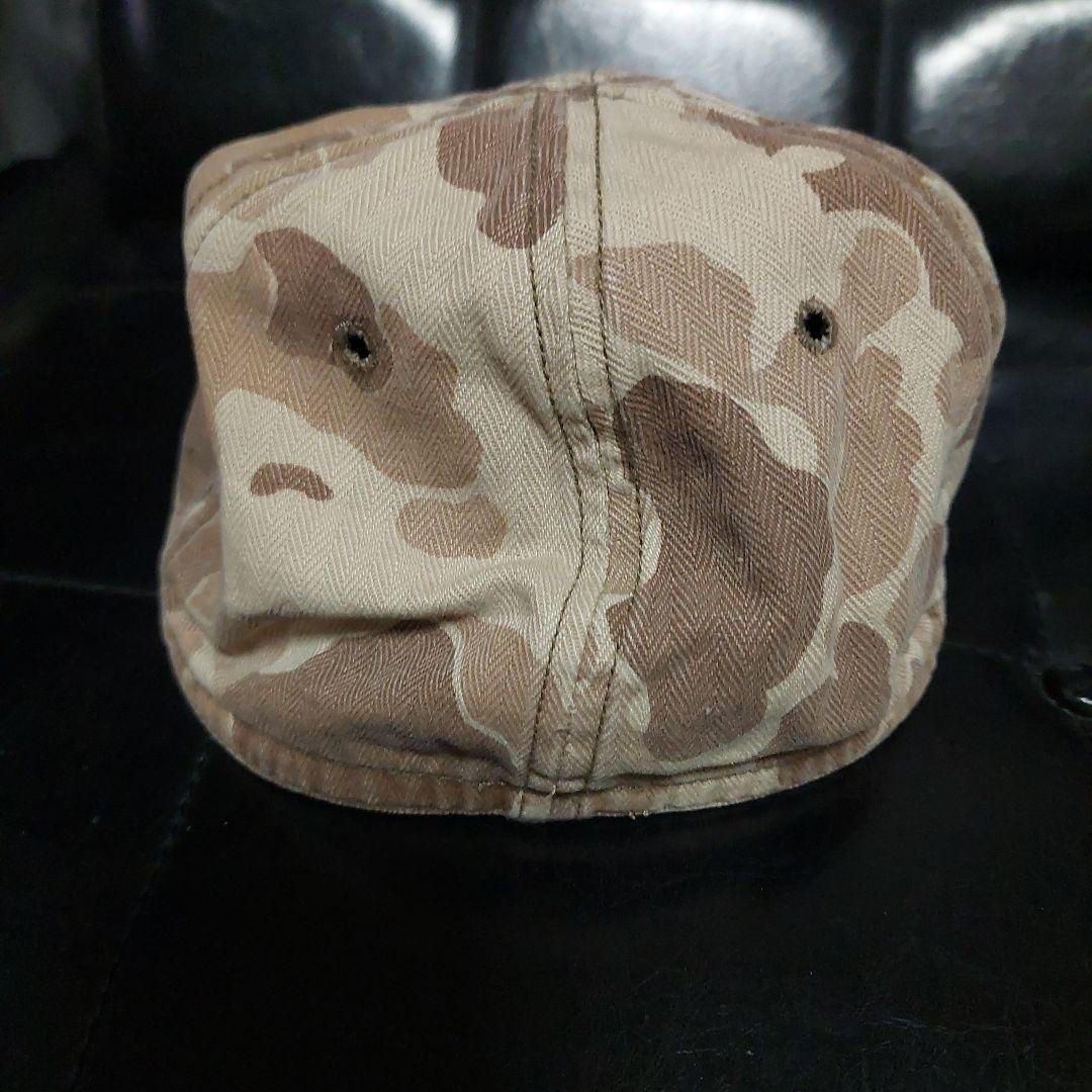 RRL HBTメカニックキャップ サービスキャップ カモフラージュ ロゴプリント