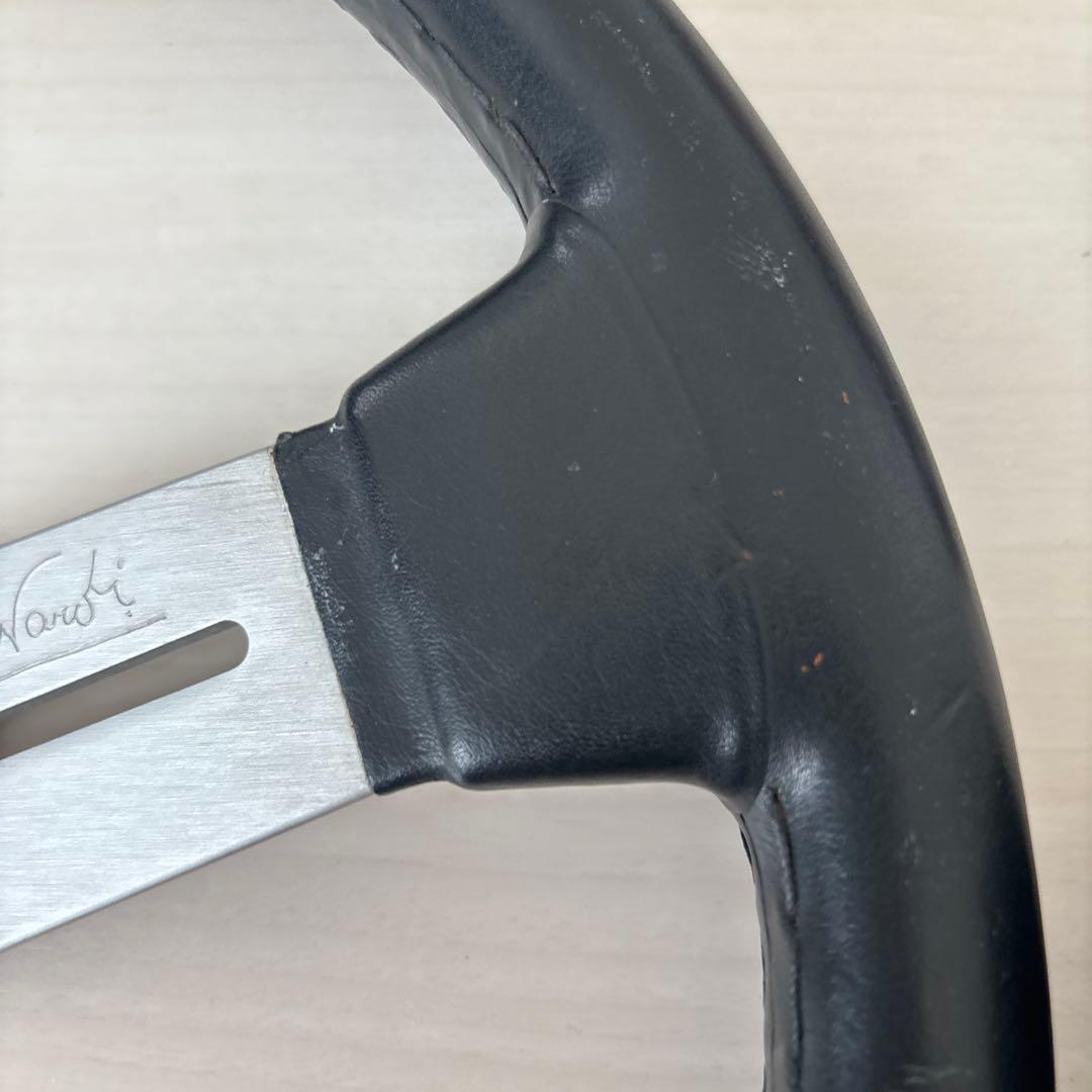 ナルディ　コンペティション　ブラックレザー&シルバースポーク36パイ　正規品中古