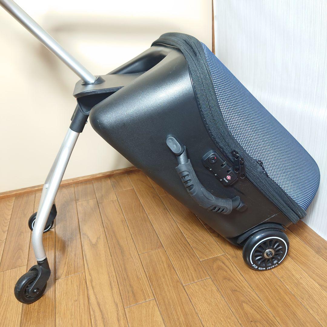 子供が乗れるスーツケース キャリーカート ブルー QBOX-20