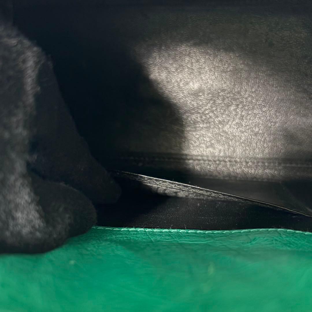 希少　クロエ　ヴィンテージ　オールド　オーストリッチ　ハンドバッグ　ゴールド金具