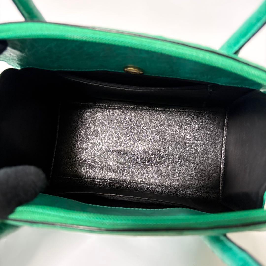 希少　クロエ　ヴィンテージ　オールド　オーストリッチ　ハンドバッグ　ゴールド金具