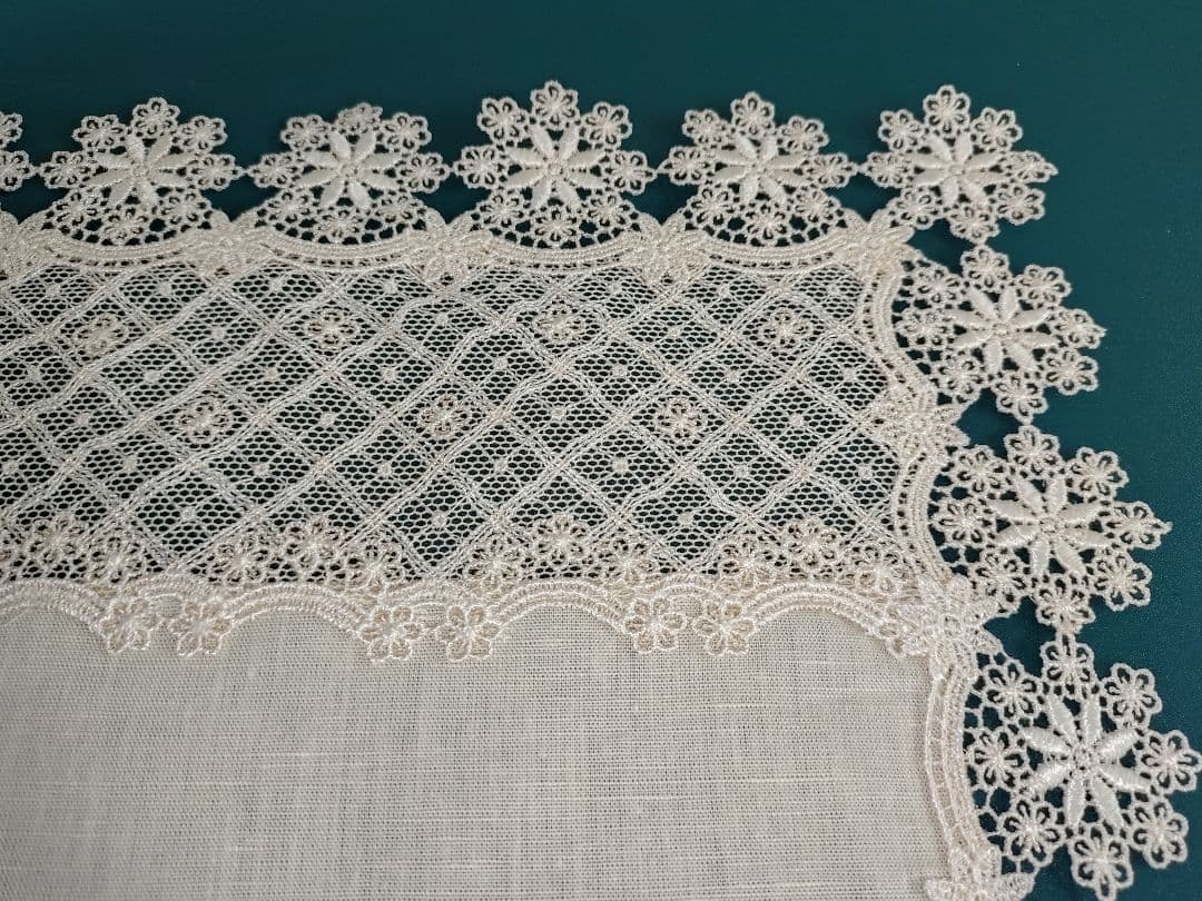 新品未使用、テーブルセンターセルコン、綿麻混、ドイツ製 サイズ違い2枚セット