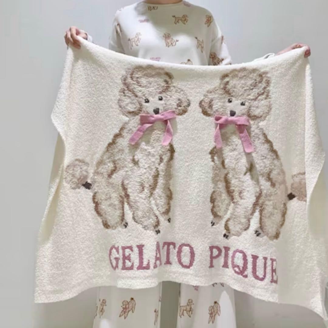 新品　ジェラートピケ　gelato pique プードルジャガードプランケット