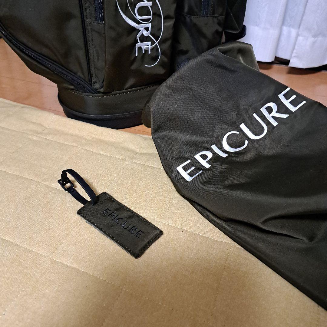 エピキュールキャディバッグ。フード付き、新品ネームプレート付き、9インチ。美品！