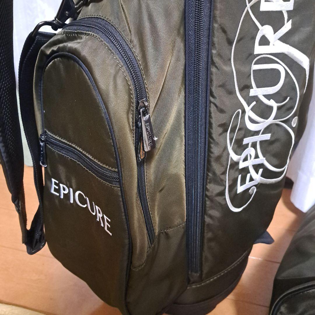 エピキュールキャディバッグ。フード付き、新品ネームプレート付き、9インチ。美品！