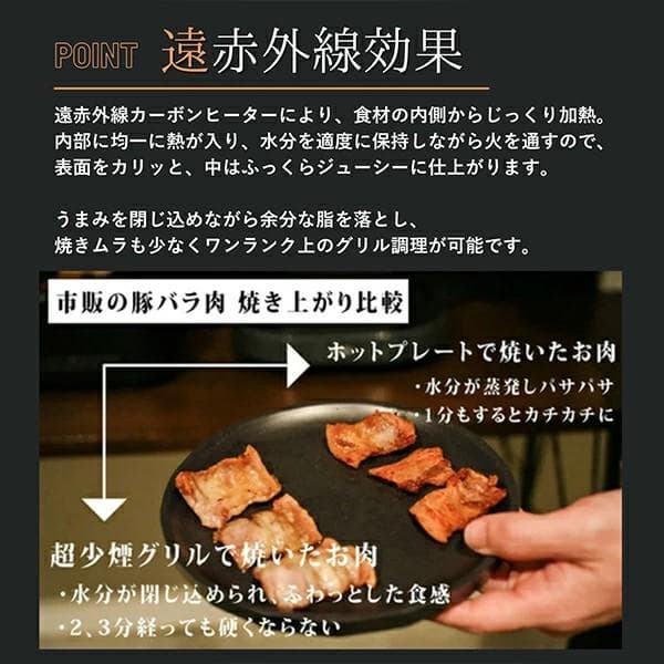 新品★GLAMP.グランプ 超少煙グリル BLACK SG01-BK